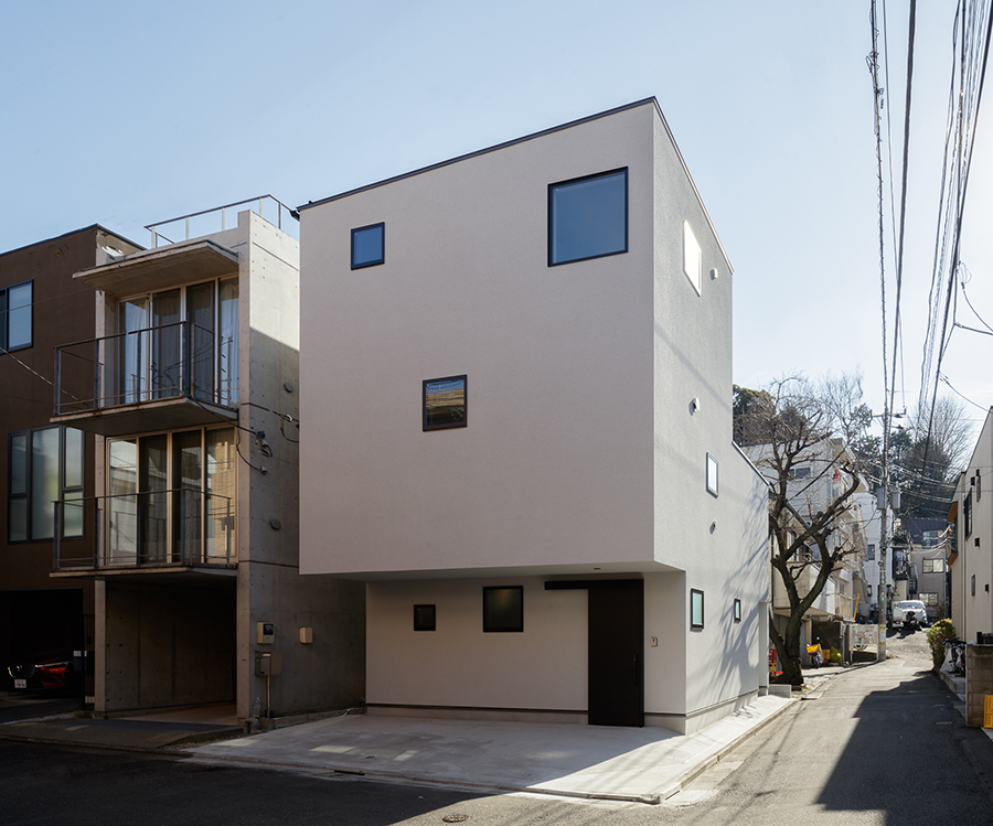 港区「白継/Shirotsugi」の狭小住宅 完成写真
